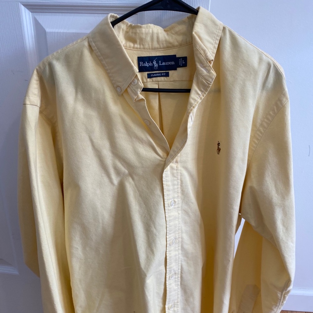 Polo button down shirt size large